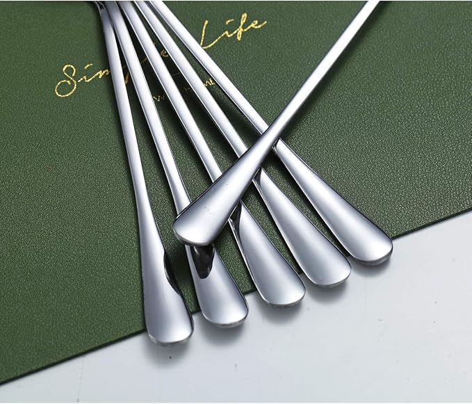 Kyraton Stainless Steel 7.5" Long Handle Iced Tea Spoons - Image 7