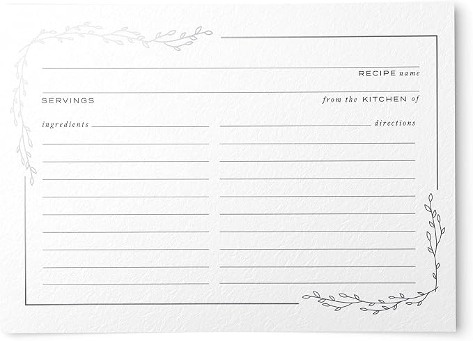 Dashleigh Silver Foil Recipe Cards by Dashleigh