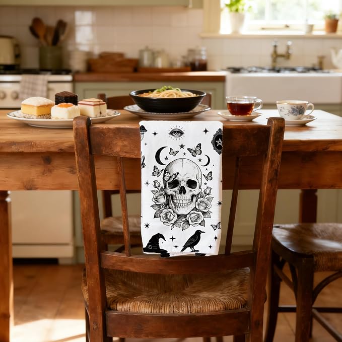 CUTHOLLOW Coffee Element Decorative Kitchen Towels Set of 4, 25.98"x17.72" Soft - Image 7