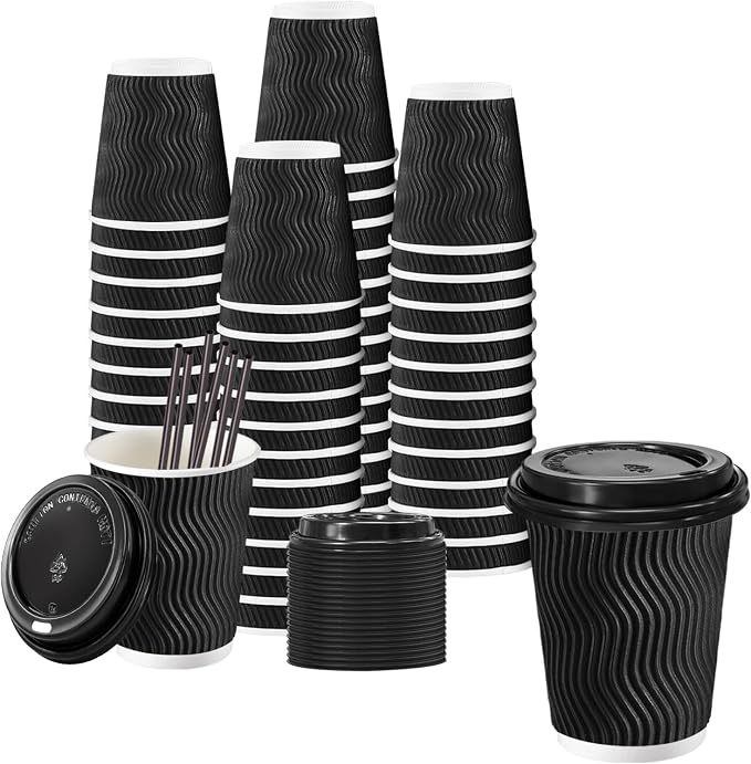 Lamosi 8 oz Disposable Coffee Cups by BuyNow