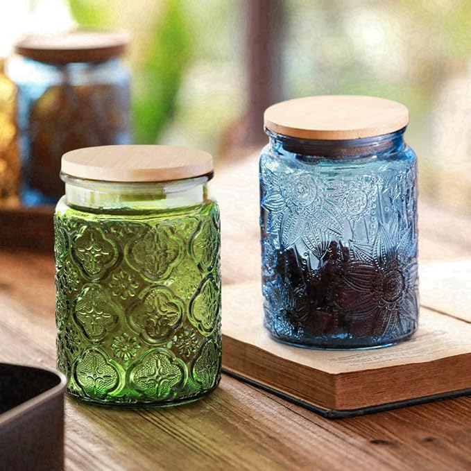 ANSQU 4-Pack Vintage Glass Jars - Image 3