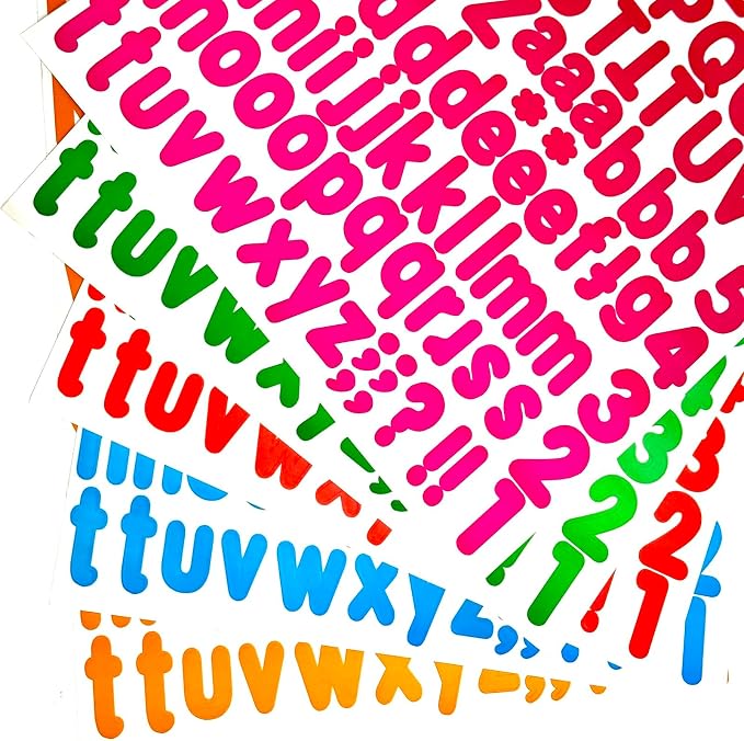 Alphabet Stickers Color Letter 1 Inch Mailbox Numbers Labels Vinyl - Image 5