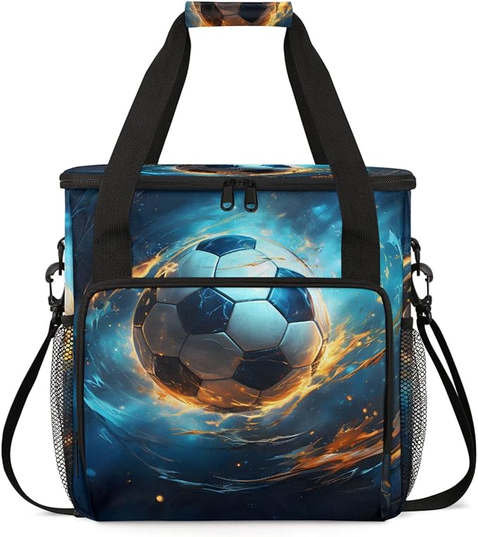 Funny Soccer Coffee Maker Carring Bag, Large Insulated Storage Organizer Case by Home