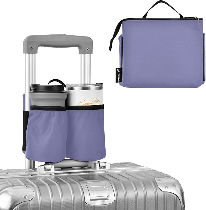 DOMIKING Purple Travel Luggage Cup Holder by DOMIKING