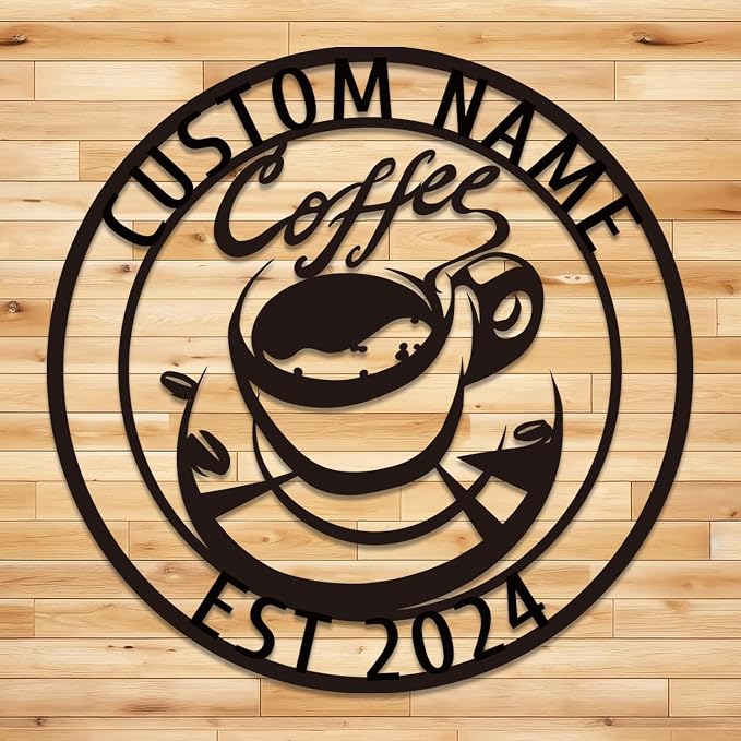 Custom Metal Sign, Coffee Sign Metal, Coffee Bar Sign by RealizeEveryone%E2%80%99sCreation
