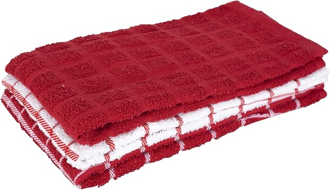 Ritz Premium 100% Cotton Terry Check Kitchen Dish Towels by RITZ