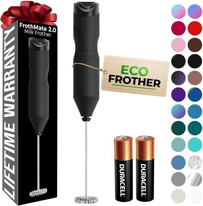 Zulay Kitchen Powerful Frother Wand AA Batteries Included, Ultra Fast Handheld by ZulayKitchen