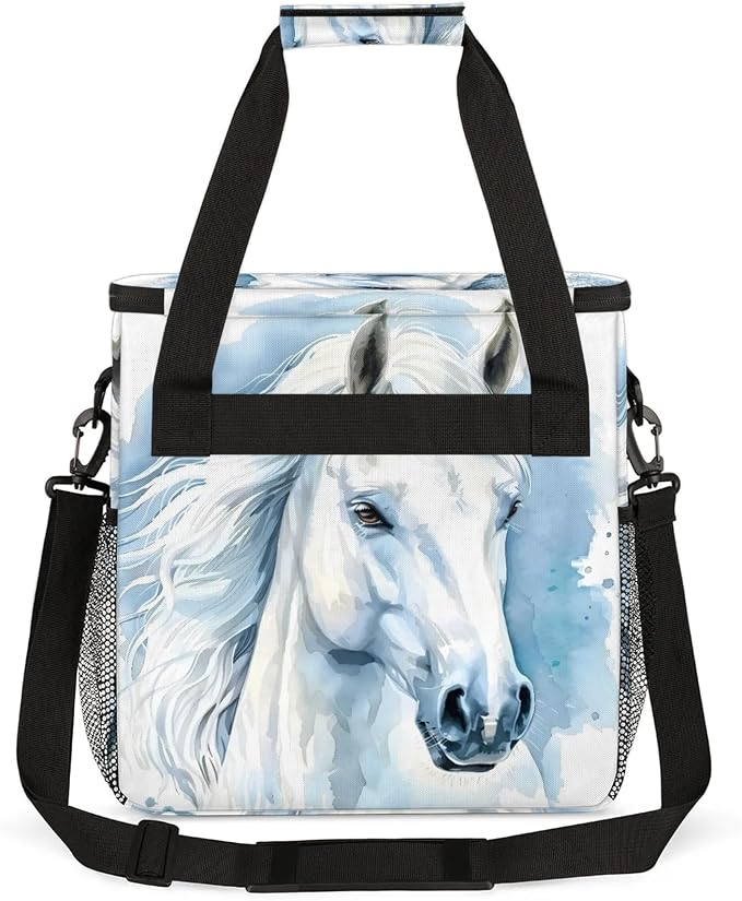 Horse Animal Coffee Maker Carring Bag, Large Insulated Storage Organizer Case - Image 5