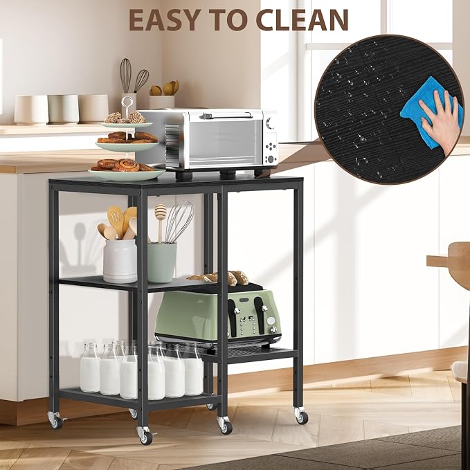 OGEMXU Kitchen Microwave Cart, Microwave Stand - Image 3