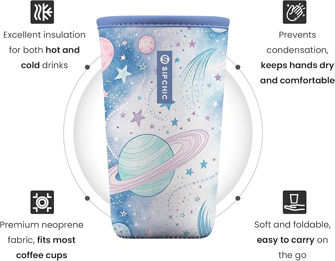 Iced Coffee Sleeve – Neoprene Reusable Cup Sleeves - Image 3