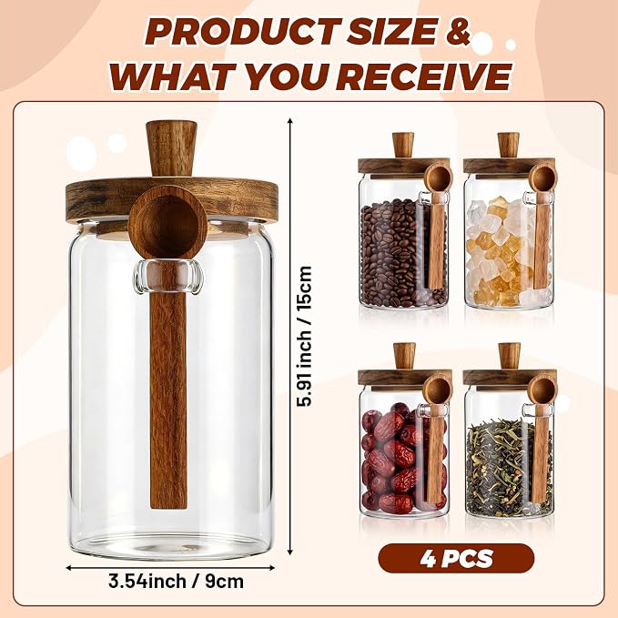 Remerry Set of 4 Glass Jar - Image 2