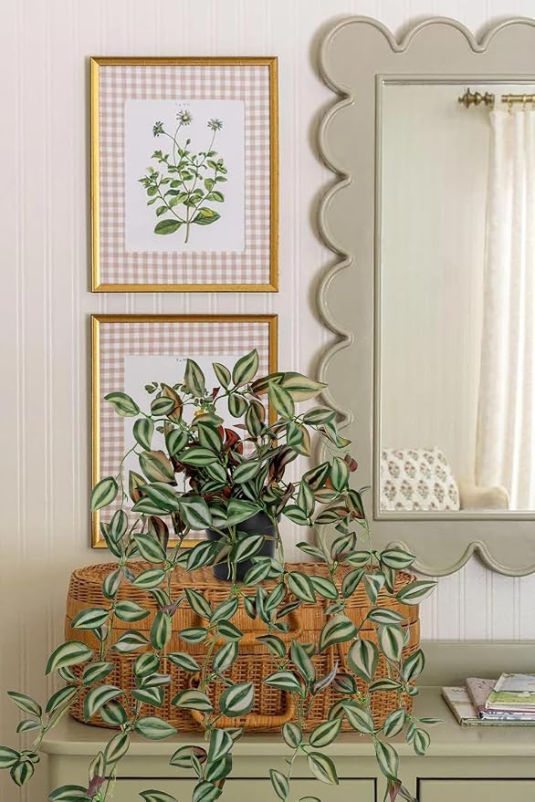 2 Pack Fake Hanging Plants for Shelf in Back Pot, Small Artificial Hanging Ivy - Image 7