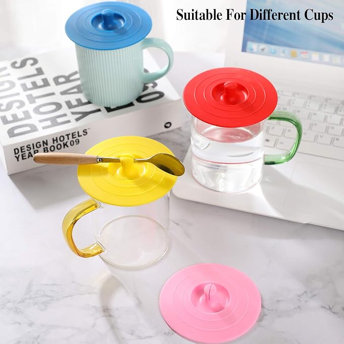 Silicone Cup Covers ， Multicolored Silicone Lids - Image 7