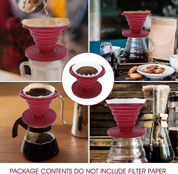 Prasacco Pour Over Coffee Dripper Foldable Travel Pour Over Coffee Maker | - Image 7