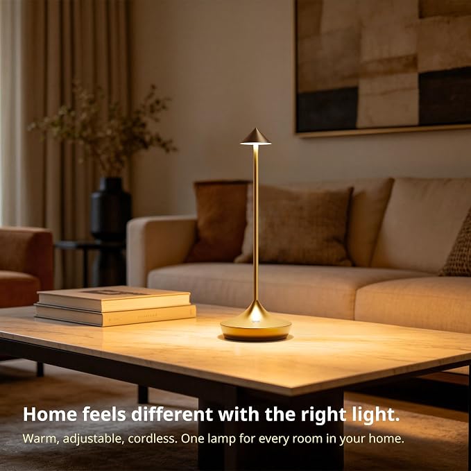 Cordless Rechargeable Table Lamp, 3 Color Temperatures 9 Lighting Modes - Image 2