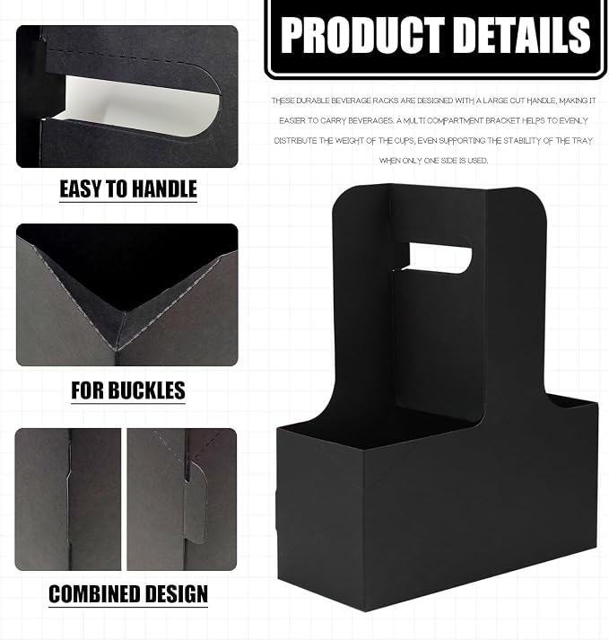 2 Cup Disposable Drink Carrier for Delivery - Image 3