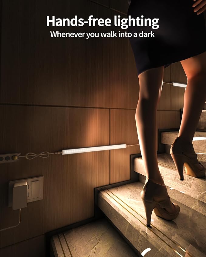 Motion Sensor Dimmable Under Cabinet Lighting, 6000K White, Linkable LED Closet - Image 5