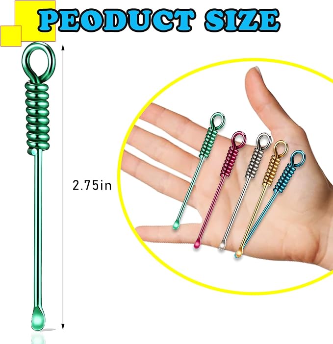 25 Pcs Mini Spoon Tiny Shovel Spoon Portable Scoop Pendant Tiny Powder Spoons - Image 6