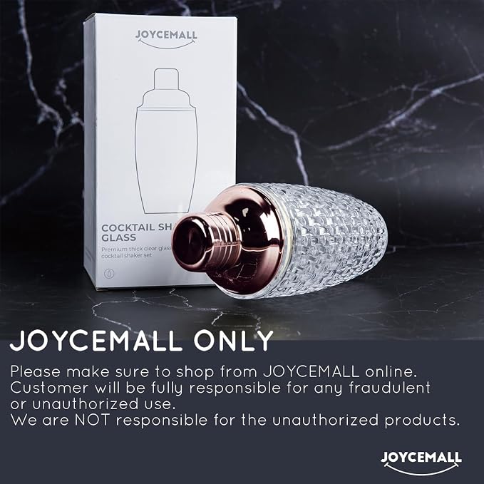 Glass Cocktail Shaker Kit, JOYCEMALL 13 Ounce Martini Mocktail Making Set - Image 6