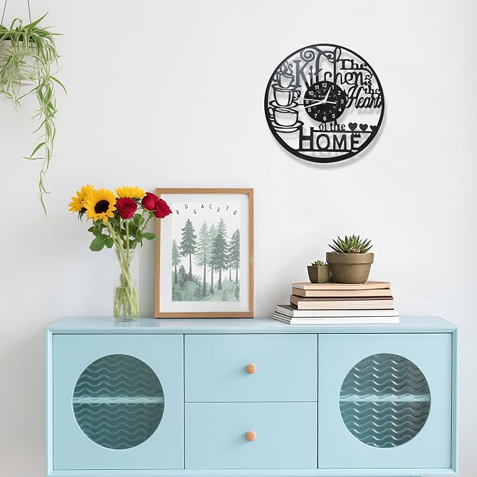 KingLive 12 Inch Kitchen Clocks Vinyl Record Clock, Creative Kitchen Home Decor - Image 5