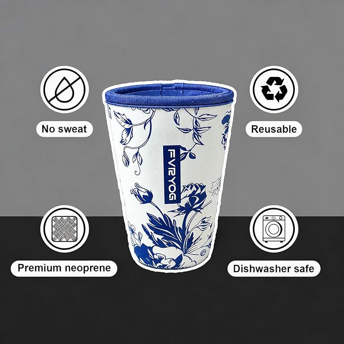 Reusable Insulated Neoprene Iced Coffee Sleeves - Image 4