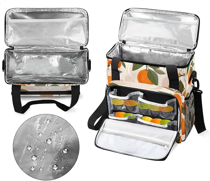 Orange Fruit Coffee Maker Travel Bag, Portable Storage Tote Bag - Image 3