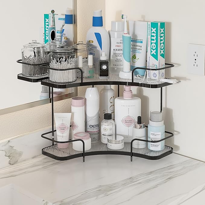 FOLLOWIN 2 Tier Countertop Corner Organizer, Corner Shelf - Image 8