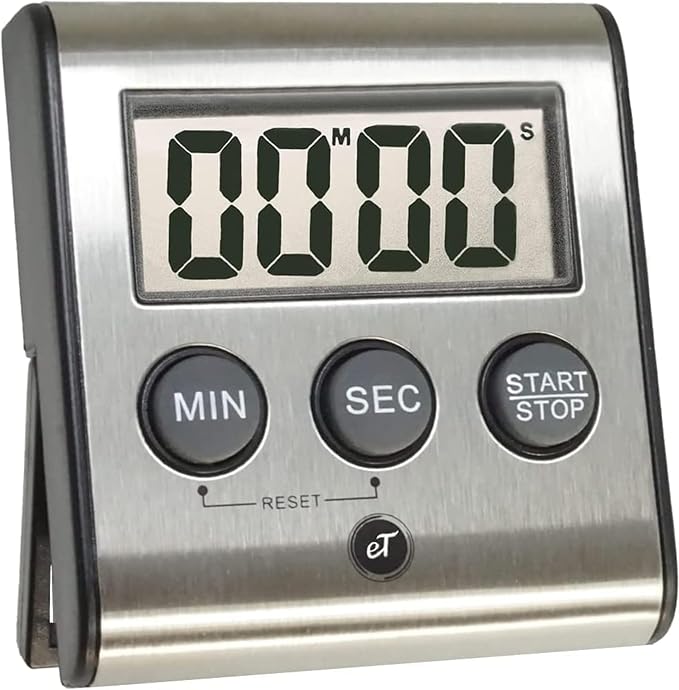Elegant Digital Kitchen Timer Stainless Steel - Image 2