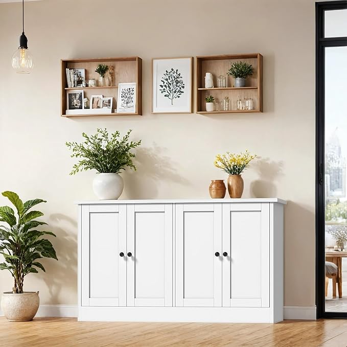 holzart White Buffet Cabinet - Image 4