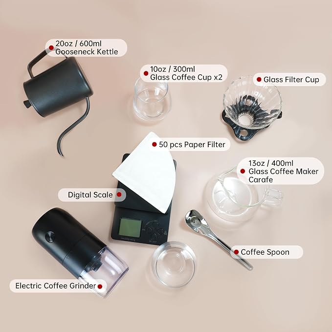 SuperCook Coffee Pour Over Kit Hand Drip - Image 2