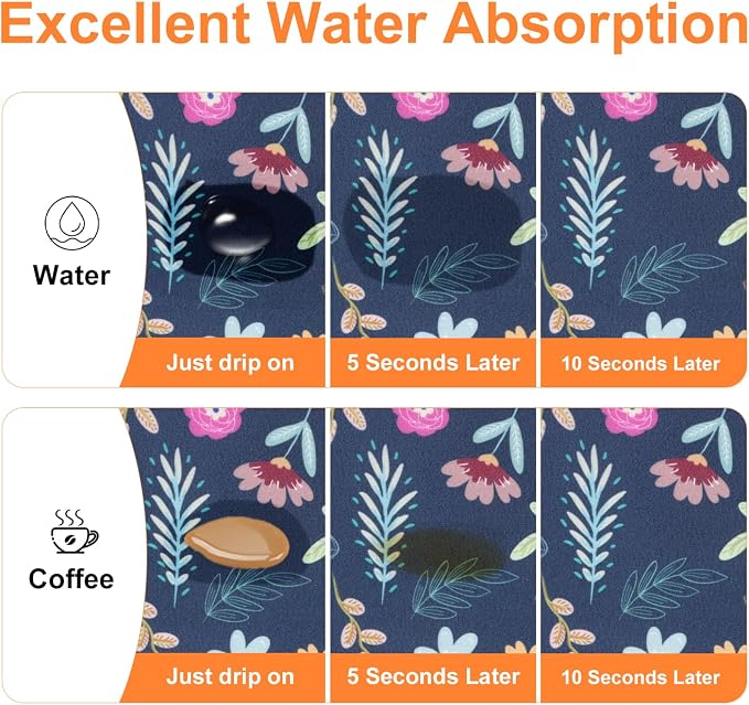 LOKHOM Dish Drying Mat for Kitchen Counter, Coffee Pot, Dining Room Decoration - Image 5