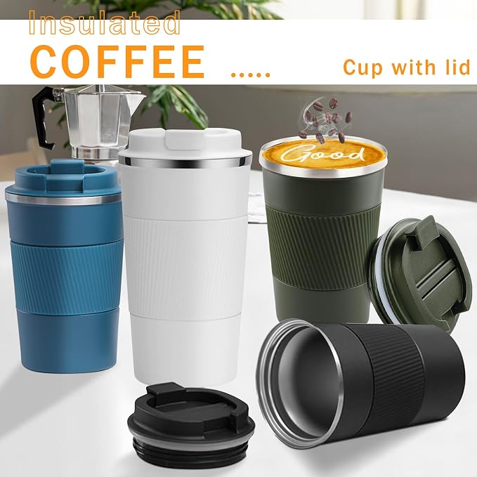YINBAOGE Insulated Travel Coffee Mug, Spill & Leak Proof, Portable To Go - Image 6