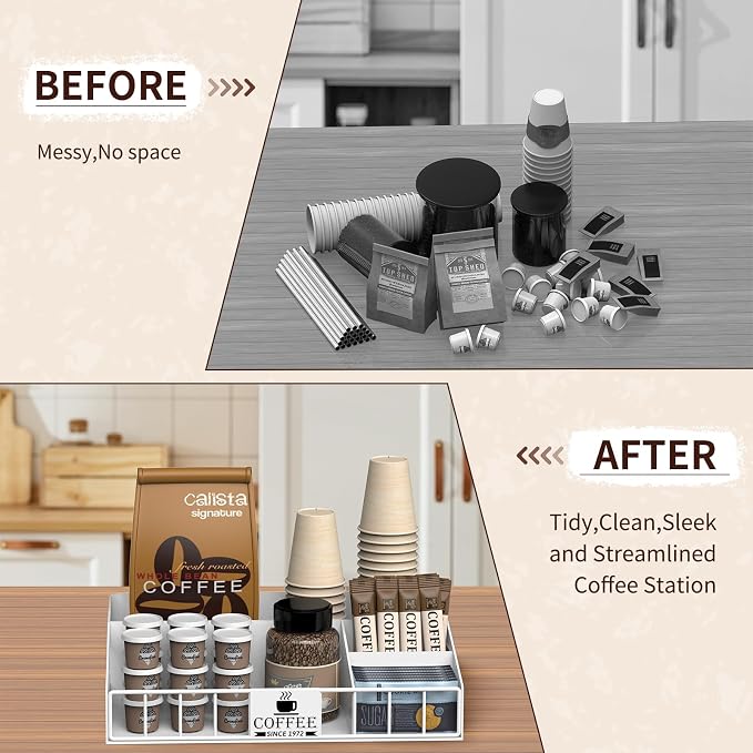 Metal Coffee Station Organizer for Countertop - Image 6