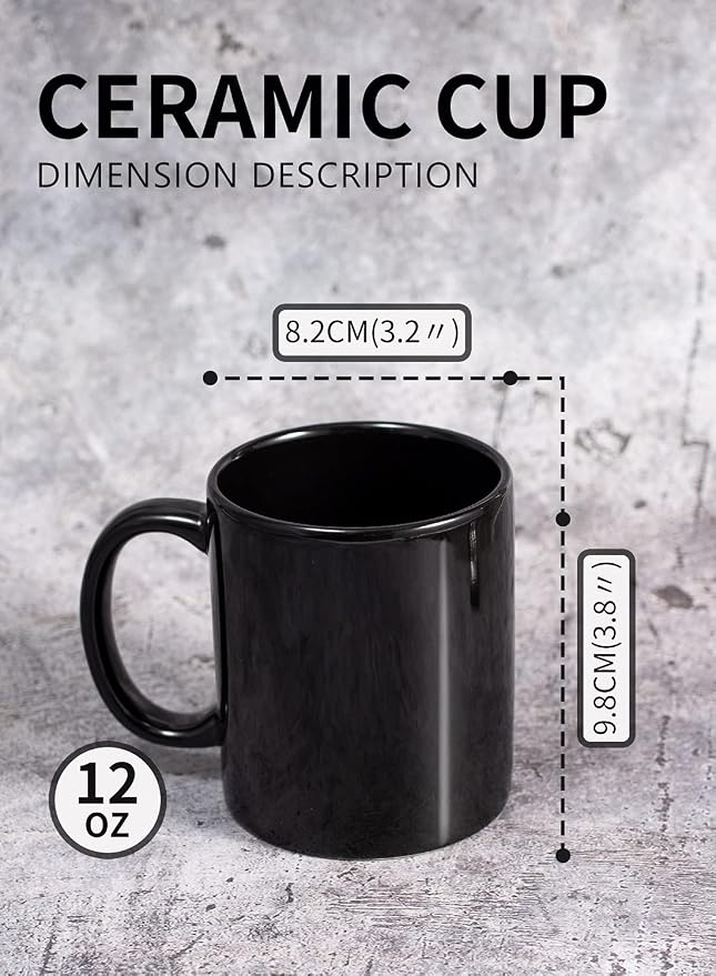 BYCNZB 12oz coffee mug set of 6 Coffee Mugs - Image 5