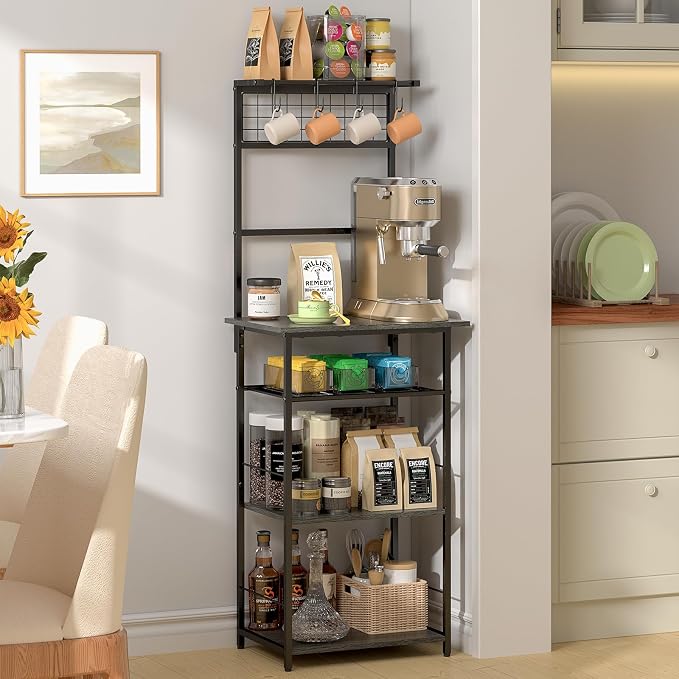 5 Tier Coffee Bar Station, Kitchen Stand - Image 3