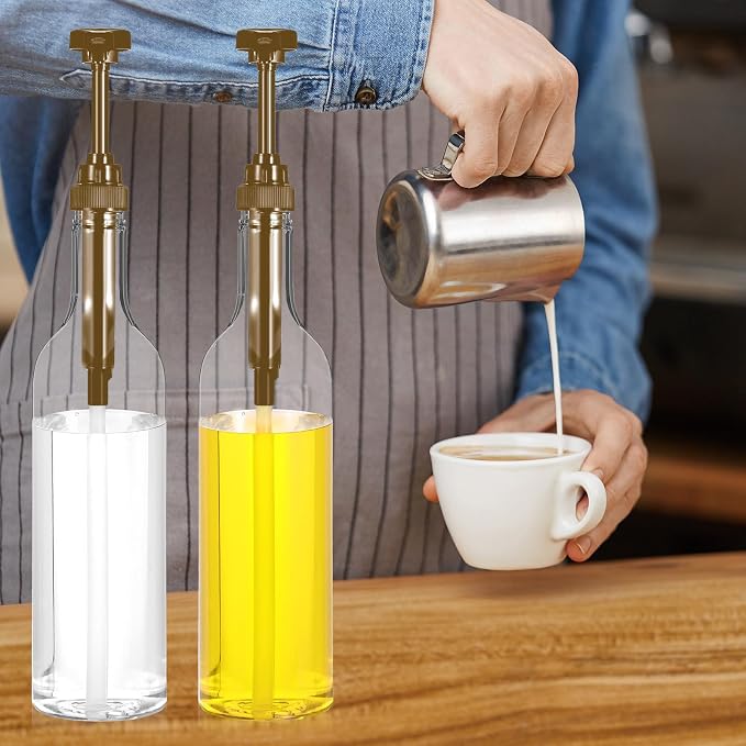 4 Pcs Coffee Syrup Dispenser, 750ml Syrup Bottles, Syrup Dispenser - Image 4