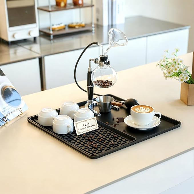 Caketime 2 In 1 Silicone Coffee Bar Mat Accessories by CAKETIME