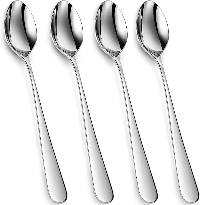 KEAWELL Premium 4-Piece Louise Long Handle Iced Tea Spoons, 18/10 Stainless by KEAWELL