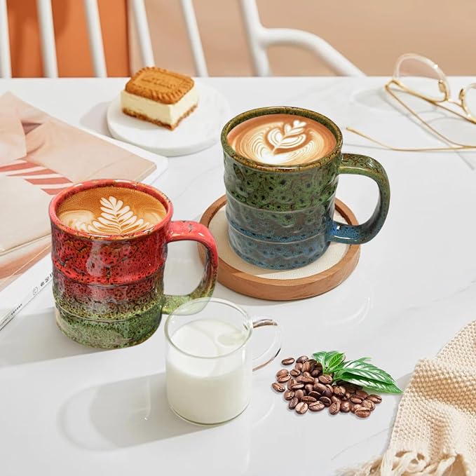 Coffee Mugs Set of 4, 12 Oz Coffee Cups Ceramic - Image 5