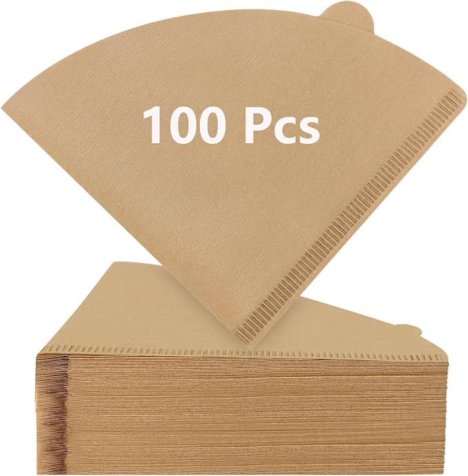 Clinuse Cone Coffee Filters #2, Disposable Natural Paper Filters 2-4 Cup by Clinuse