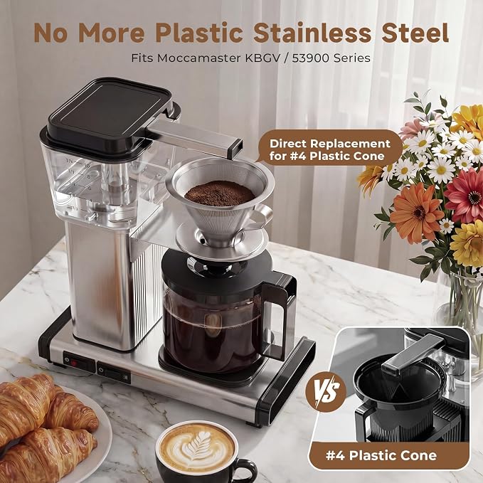 ZenTiky Reusable #4 Coffee Filter compatible - Image 2