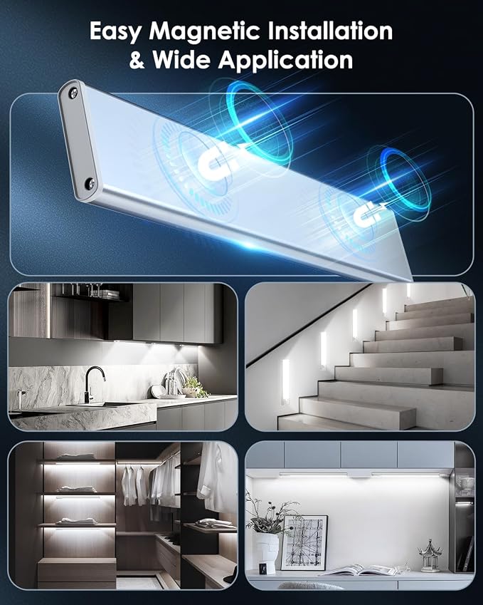 VerRon 5-Pack Under Cabinet Lighting, Upgraded 2200mAh Rechargeable Under - Image 6
