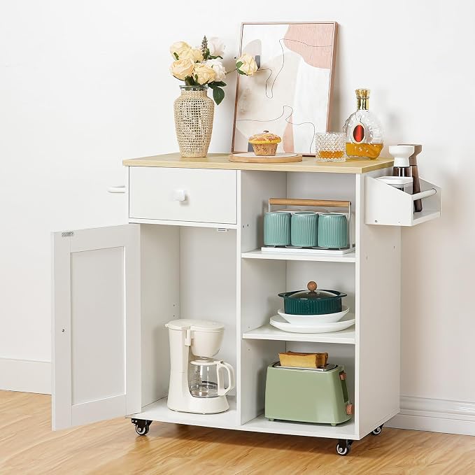 HOOBRO Kitchen Island, Storage Cabinet - Image 7