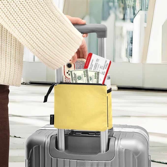 DOMIKING Lemon Yellow Travel Luggage Cup Holder - Image 4