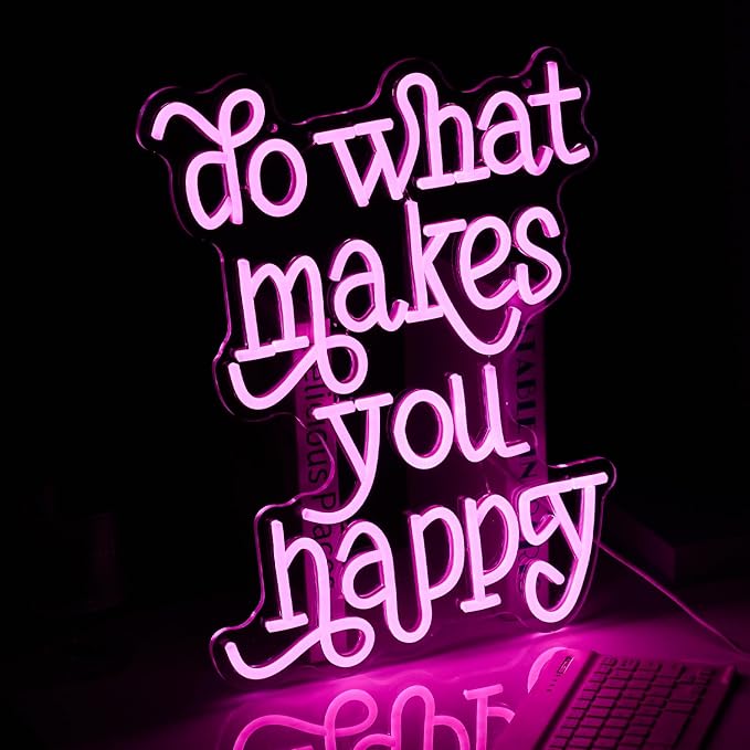 Do What Makes You Happy Neon Sign USB powered Pink Letters Led Neon Light - Image 5