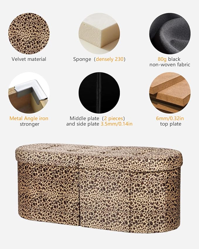 AmasSmile Footrest Ottoman Bench - Image 6