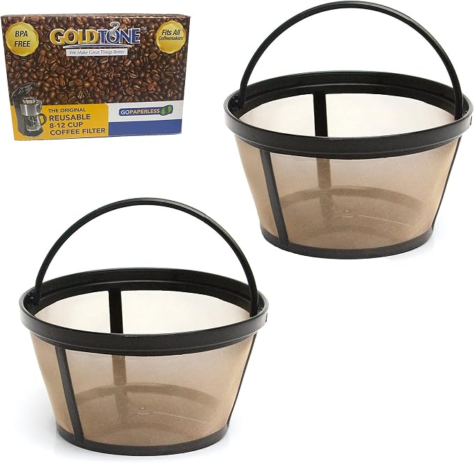 GoldTone Brand Reusable 8-12 Cup Basket Coffee Filter fits Mr. Coffee Makers by GoldTone