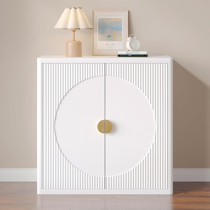 Modern Kitchen Sideboard with Storage, 31.5" Buffet Cabinet with 3 Adjustable - Image 3