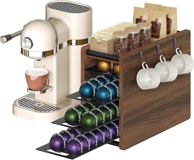 YATINEY Coffee Pod Drawer Holder, 72 Pods Large Capacity, 4 Tier Holder - Image 7