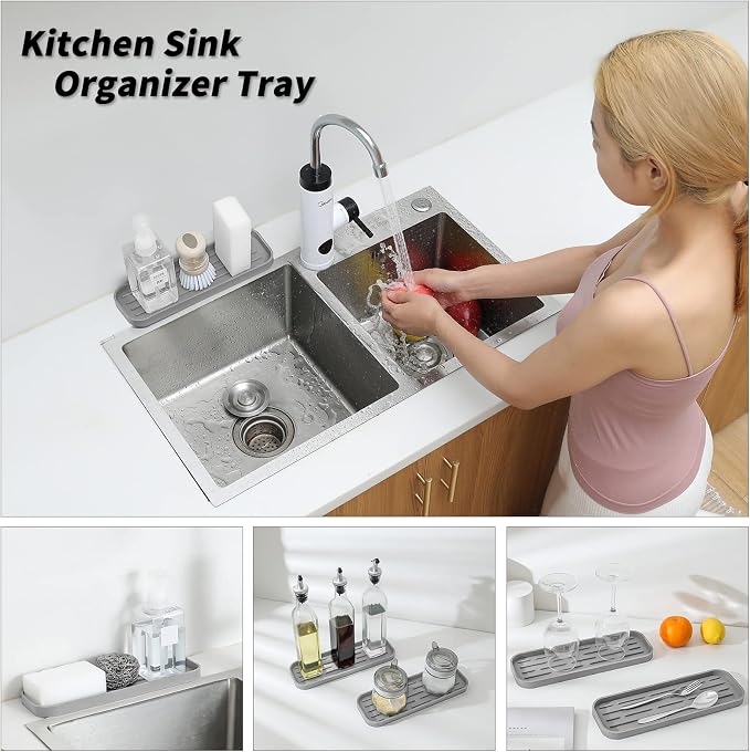 MicoYang Silicone Kitchen Sink Organizer Tray - Image 3